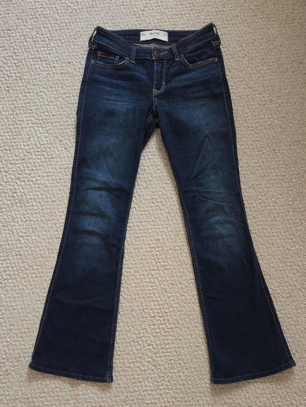Hollister Low-Rise Boot, Dark Blue  Jeans